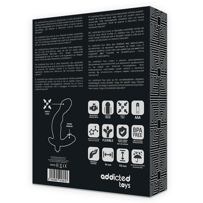 Stimolatore anale in silicone realistico ADDICTED TOYS, design P-Spot Vibe per stimolazione prostatica.