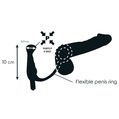 Vibratore prostatico nero ADDICTED TOYS Tico da 10 cm, design ergonomico e discreto, ideale per stimolazione prostatica.