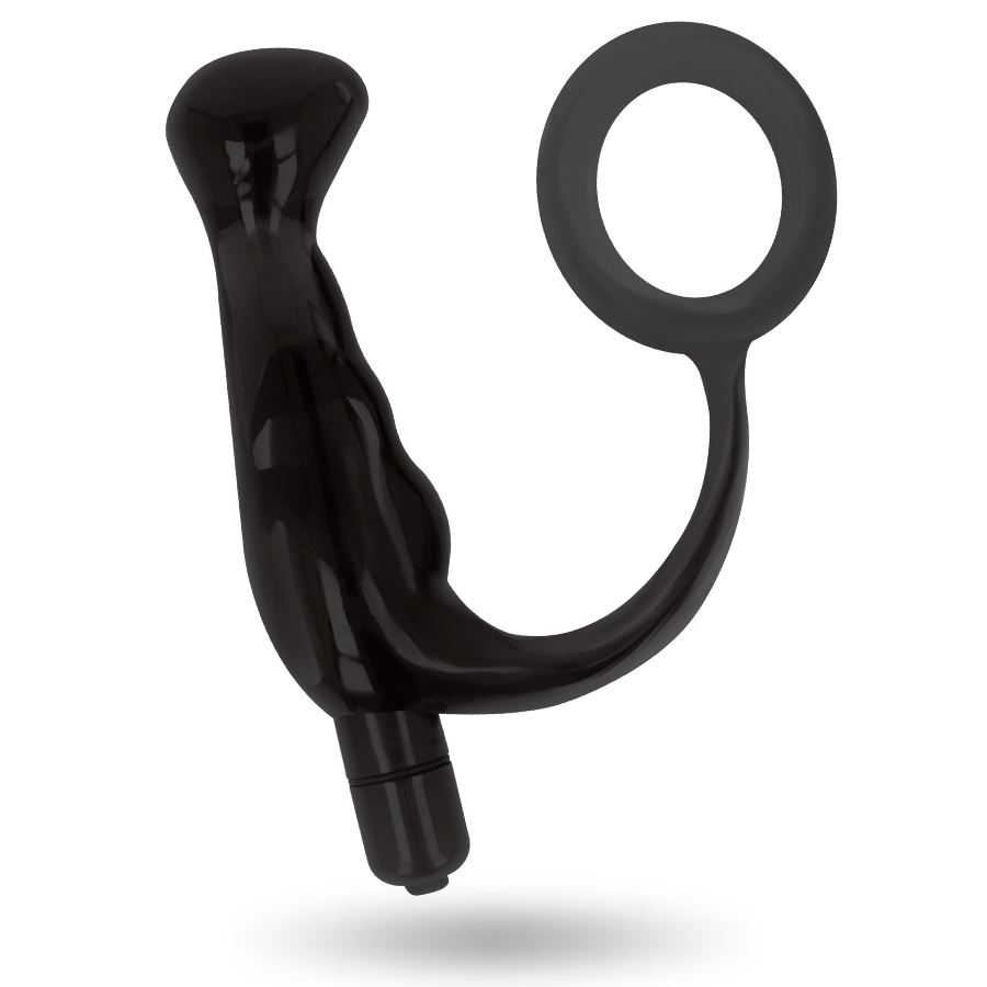 Vibratore prost Tico nero di ADDICTED TOYS, lunghezza 10 cm, con design ergonomico e superficie liscia.