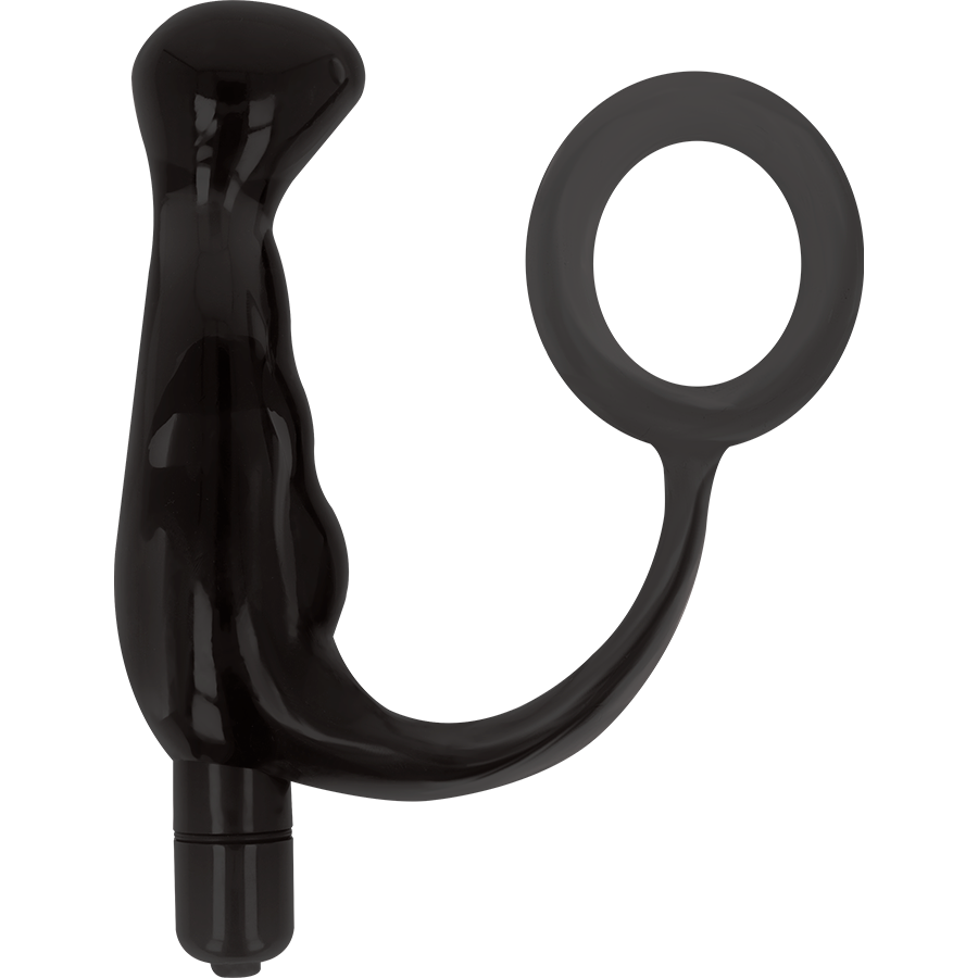 Vibratore prost Tico nero di ADDICTED TOYS, lunghezza 10 cm, con design realistico e superficie liscia.