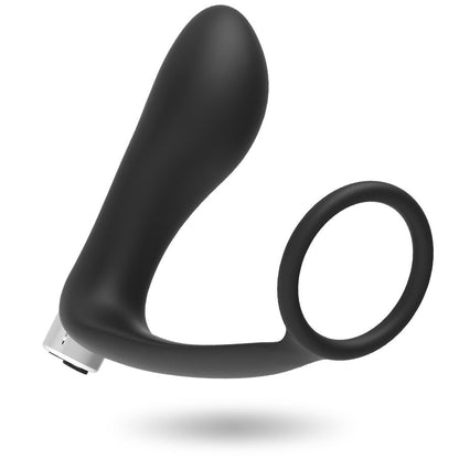 Vibratore prostatico ricaricabile ADDICTED TOYS modello 1 di colore nero, con design ergonomico e superficie liscia.