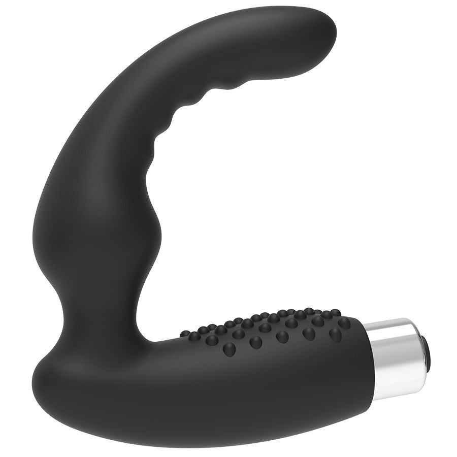 Vibratore prostatico ricaricabile ADDICTED TOYS Modello 2 di colore nero, con design ergonomico e superficie liscia.