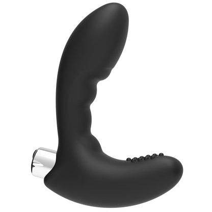 Vibratore prostatico ricaricabile ADDICTED TOYS Modello 4 nero, con forma ergonomica e superficie liscia.