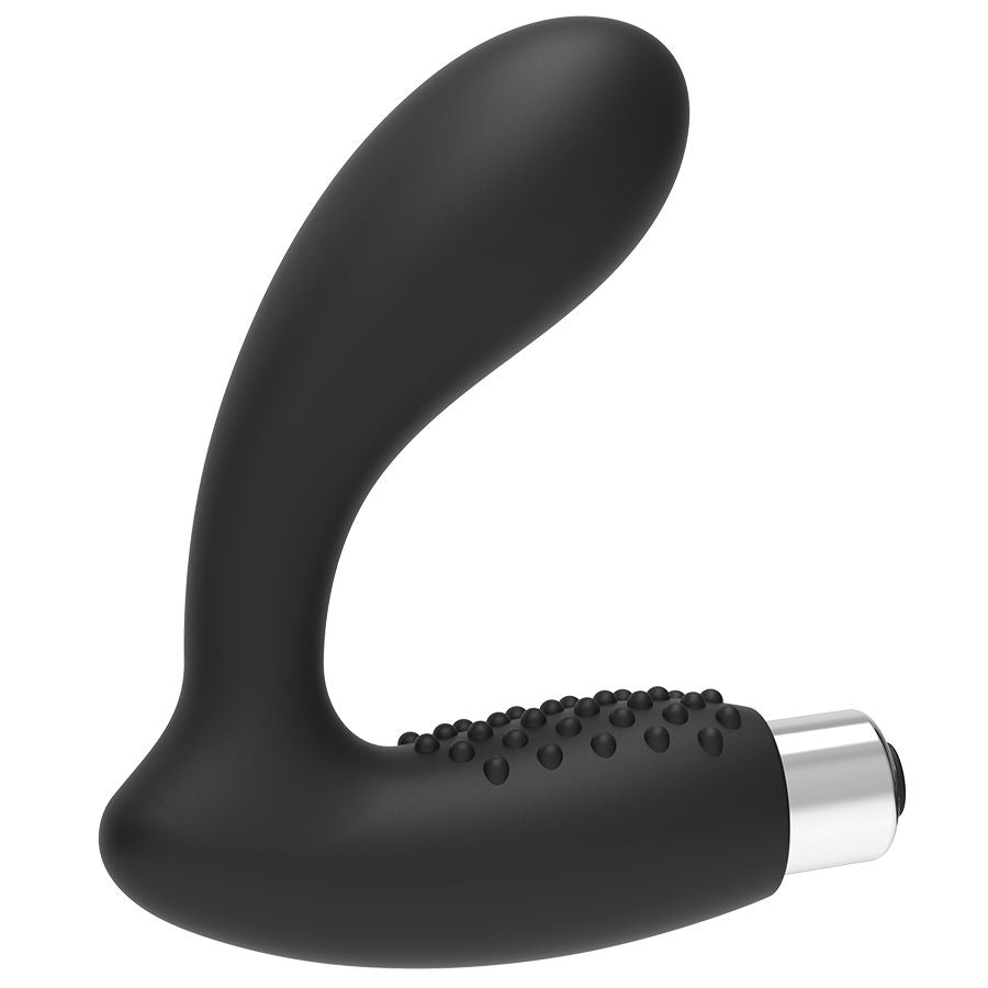 Vibratore prostatico ricaricabile ADDICTED TOYS Modello 5 in nero, con design ergonomico e superficie liscia.