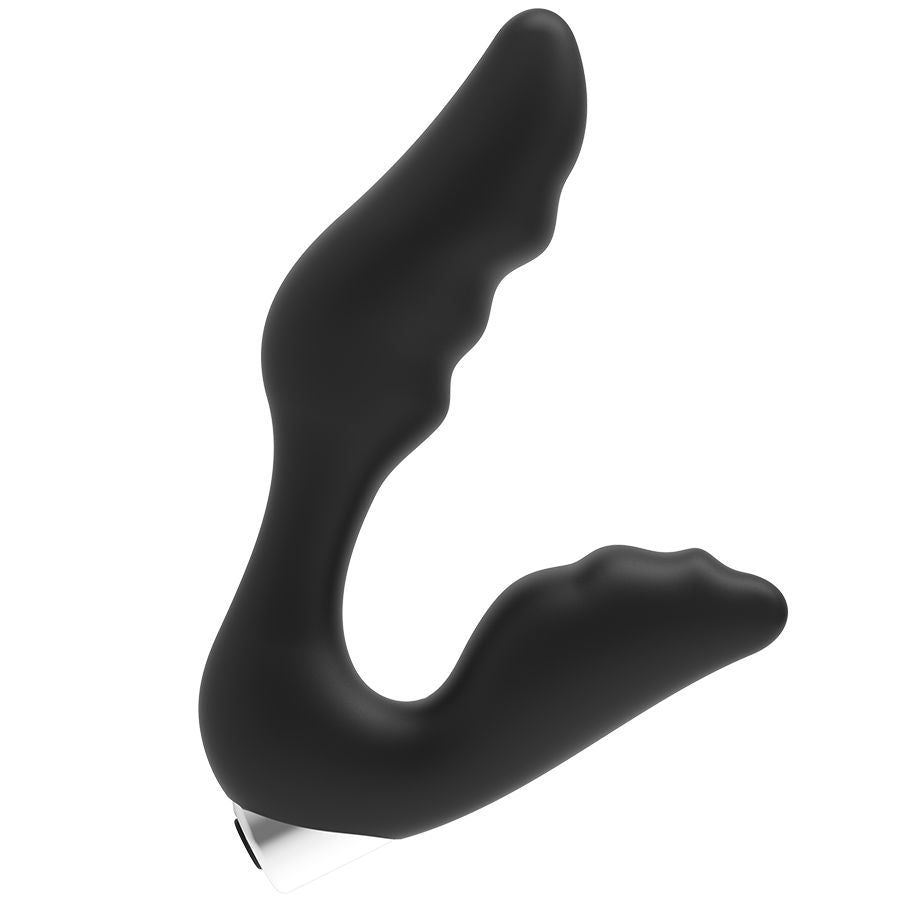 Vibratore prostatico ricaricabile ADDICTED TOYS modello 6 nero, con design ergonomico e superficie liscia.