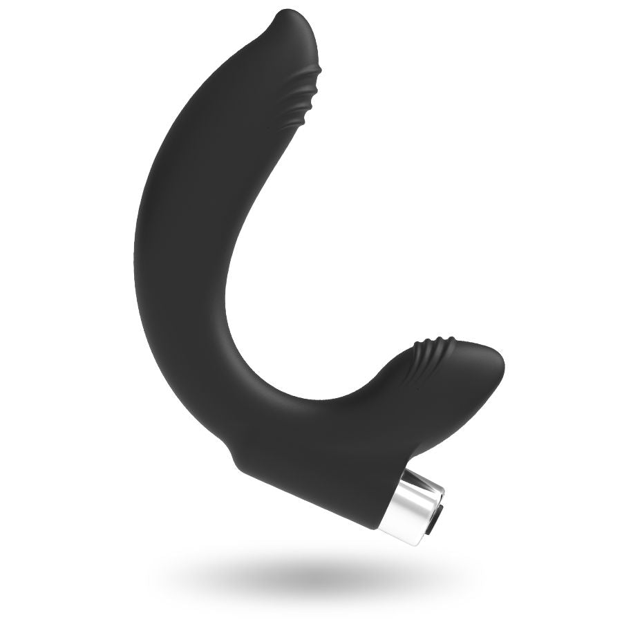 Vibratore prostatico ricaricabile ADDICTED TOYS modello 7 nero, con forma ergonomica e superficie liscia.