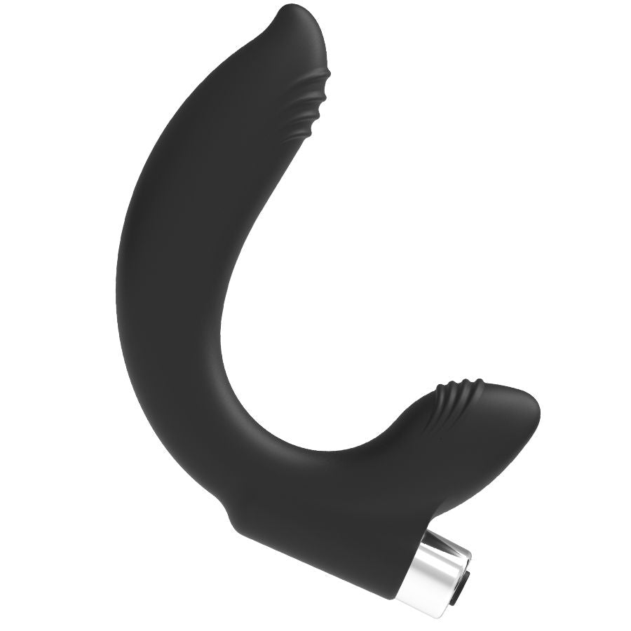 Vibratore prostatico ricaricabile ADDICTED TOYS Modello 7 nero, con design ergonomico e superficie liscia per piacere.
