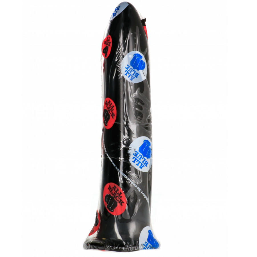 Dilatatore anale e vaginale nero di 20 cm di marca ALL BLACK, mostrato in primo piano con dettagli lisci e cilindrici