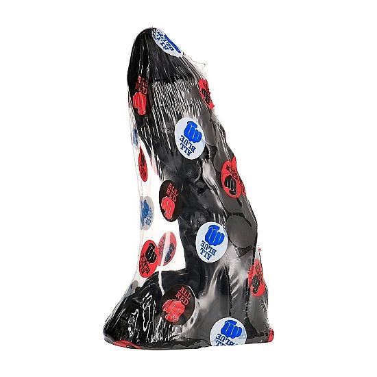 Dildo nero da 23 cm di All Black, immagine che mostra la superficie liscia e dettagli realistici del prodotto.
