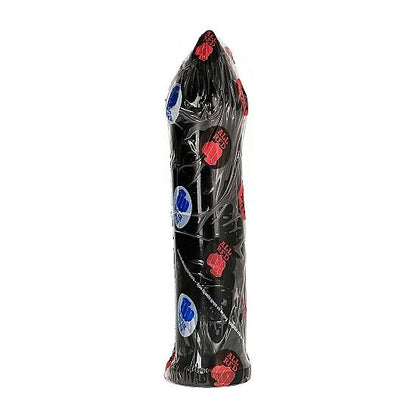 Dildo nero da 24 cm della linea ALL BLACK, immagine che mostra la superficie liscia e dettagli realistici del prodotto