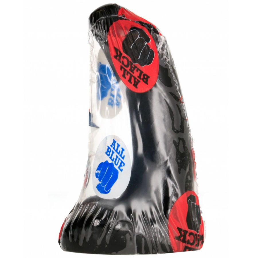 Dildo nero da 9 cm della marca ALL BLACK, forma semplice e liscia, ideale per uso personale e stimolazione.