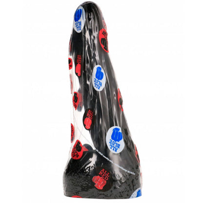 Dildo nero con pugno di 20 cm della marca ALL BLACK, dettagli realistici e design ergonomico per piacere e stimolazione.