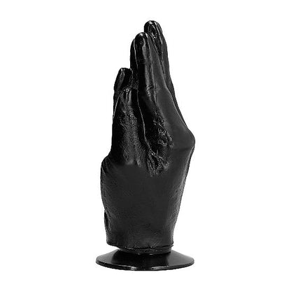 Dildo fisting nero ALL BLACK lungo 21 cm, con superficie liscia e realistica, ideale per pratiche di fisting e stimolazione intensa.