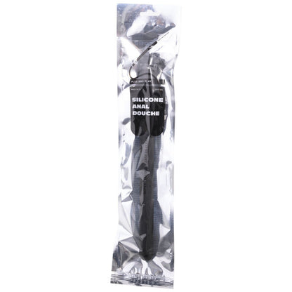 Dildo anale in silicone nero con perline, lunghezza di 27 cm, prodotto da ALL BLACK, con superficie liscia e dettagliabile.
