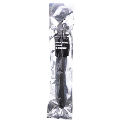 Doccione anale gonfiabile in silicone nero da 27 cm di marca ALL BLACK, visibile in immagine.