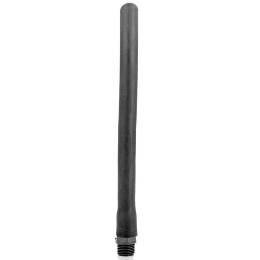Dildo anale in silicone nero da 27 cm di All Black, con superficie liscia e design realistico, visibile in prima piano.