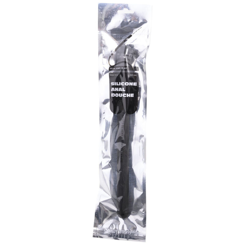 Doccione anale in silicone nero ALL BLACK con sistema stopper da 27 cm, design liscio e resistente.