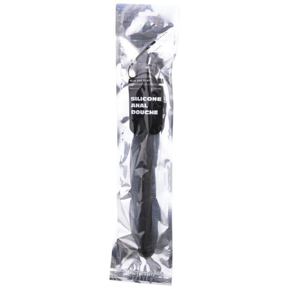 Doccione anale in silicone nero ALL BLACK con sistema stopper da 27 cm, design liscio e resistente.