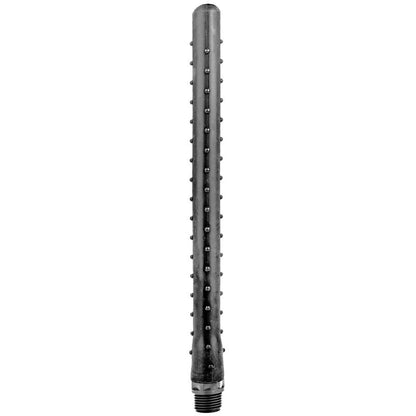 Doppio anello anale rigato in silicone nero ALL BLACK, lunghezza 27 cm, con design ergonomico e superficie testurizzata.