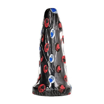 DONG nero lungo 27 cm della marca ALL BLACK, dettagli realistici e superficie liscia, visibile in primo piano nell'immagine.