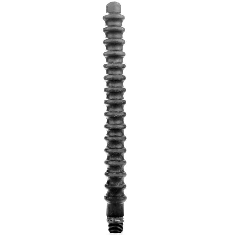 Dildo anale in silicone nero ALL BLACK Mega Ripple, 28,5 cm, con superficie ondulata e dettagli realistici.