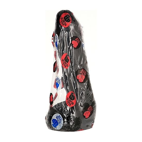 Penna anale realistico ALL BLACK, 20 cm, con dettagli realistici e superficie morbida, ideale per uso stimolante e confortevole.