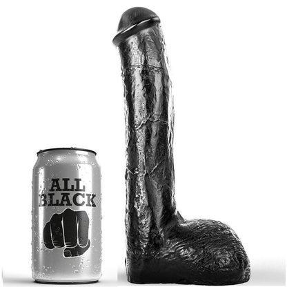 Penis anale realistico nero ALL BLACK di 23 cm, dettagli realistici, morbido e anatomico, ideale per giochi intimi.