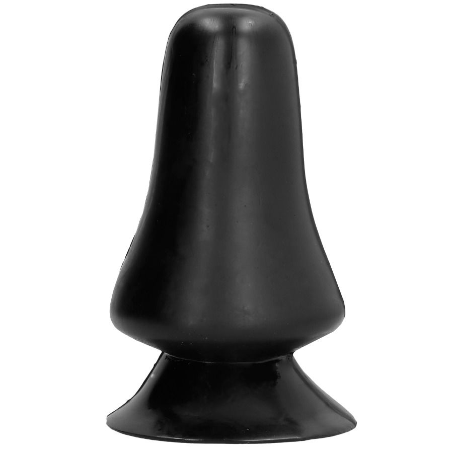 Plug anale nero da 12 cm di ALL BLACK, con superficie liscia e design ergonomico, visibile in immagine.