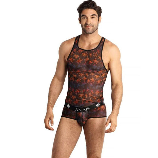 Maglietta Chill Top S di ANAIS MEN ACCESSORIES, vista frontale, tessuto morbido e dettagli stilizzati, colore neutro e moderno