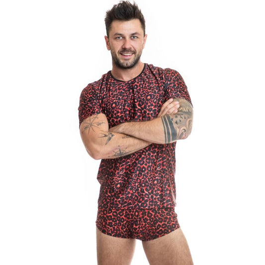 T-shirt tribale ANAIS MEN in taglia S, design colorato con motivi etnici, tessuto morbido e comodo.