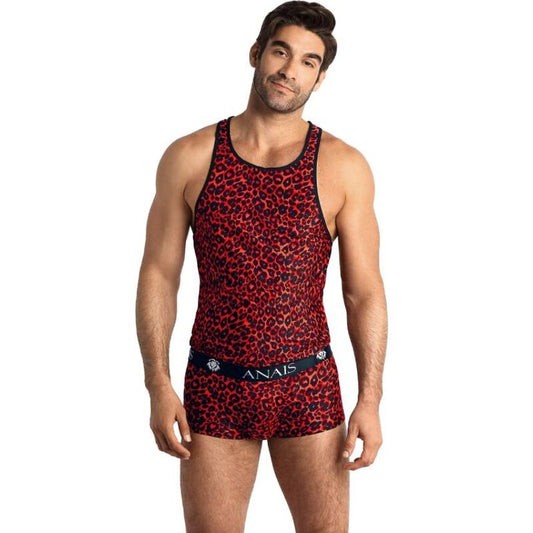 Top tribale ANAIS MEN TRIBAL TOP S di ANAIS MEN ACCESSORIES, dettaglio di tessuto e design etnico.