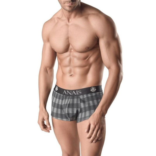 Boxer da uomo ANAIS MEN AEGIS BOXER S in tessuto morbido, colore blu, con elastico con logo visibile.