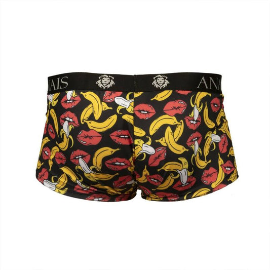 Boxer corti ANAIS MEN BANANA in cotone blu, con fascia elastica, visibili in un primo piano su sfondo neutro.