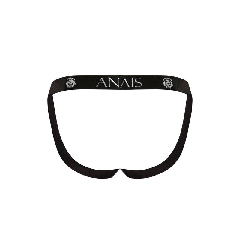 Slip underwear ANAIS MEN Power Jock Strap L di colore nero con supporto elastico e design aderente, vista frontale.