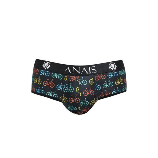 Slip bikini jockstrap ANAIS MEN BENITO JOCK in tessuto elastico nero, con dettagli di design moderni.