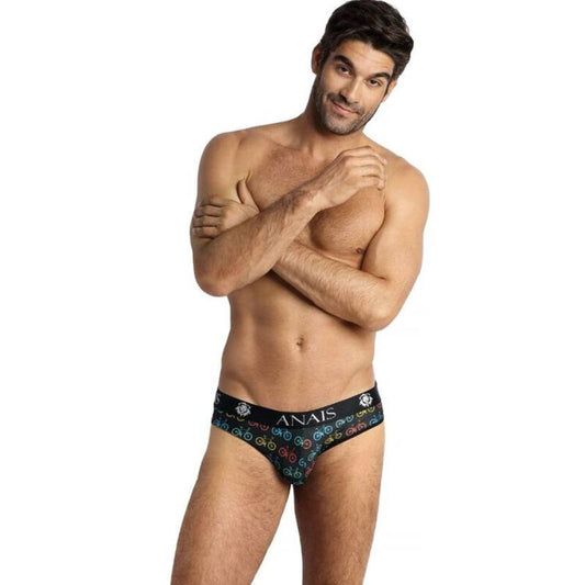 Slip uomo ANAIS MEN Benito S in cotone, visibile con taglio classico e elastico in vita, in colore nero.
