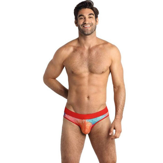 Slip uomo ANAIS MEN Falcon Slip S in tessuto nero, con dettaglio elastico e design aderente, ideale per comfort e stile.