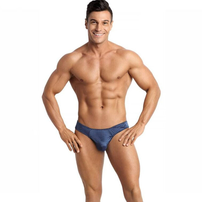 Slip e string intimi ANAIS MEN NAVAL STRING S in tessuto morbido, nero, con dettagli minimalisti e comodi per il comfort quotidiano.
