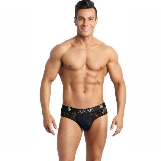 Slip e perizoma ANAIS MEN ROMANCE STRING S di marca ANAIS MEN SLIP & THONG, dettaglio in tessuto nero e design elegante