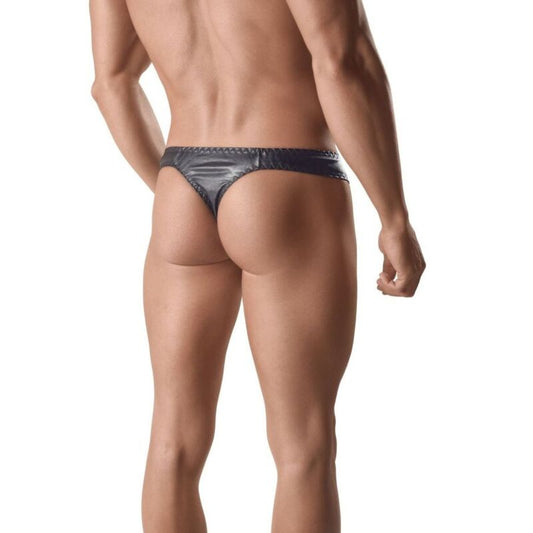 Slip e perizoma uomo ANAIS MEN ARES STRING II in taglia 2XL, tessuto nero e design aderente.