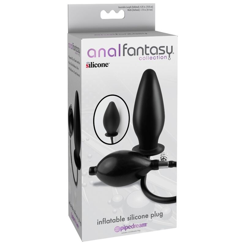 Plug anale gonfiabile in silicone della serie ANAL FANTASY, con superficie liscia e valvola di gonfiaggio, visibile in immagine.