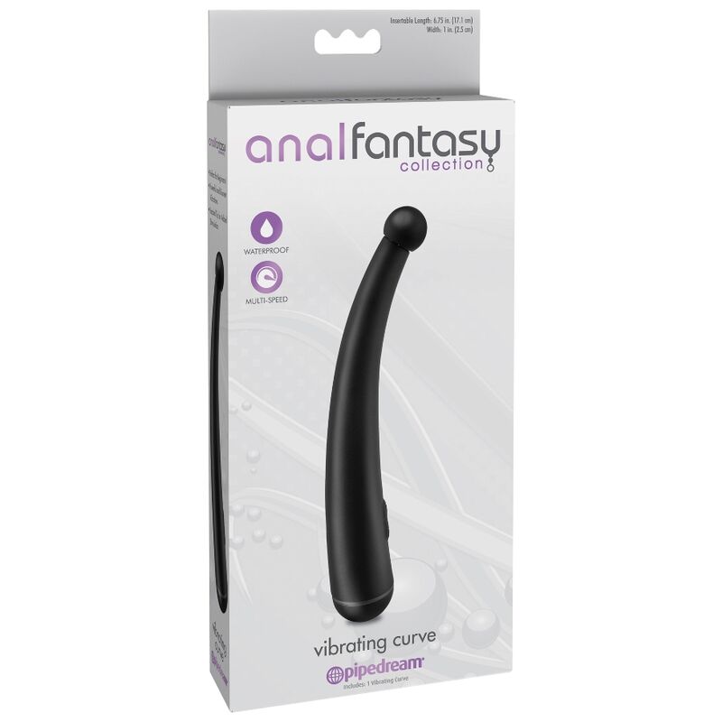 Vibratore curvo ANAL FANTASY della serie ANAL FANTASY, design realistico e ergonomico, in silicone senza phthalati