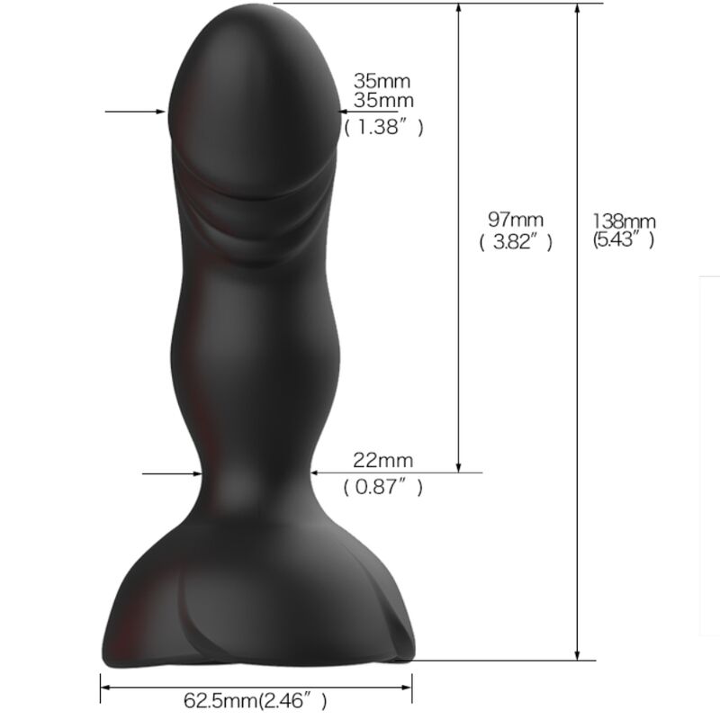 Vibratore rosato ARMONY Extreme A Bloom con telecomando e plug anale nero, design elegante e materiali di alta qualità.