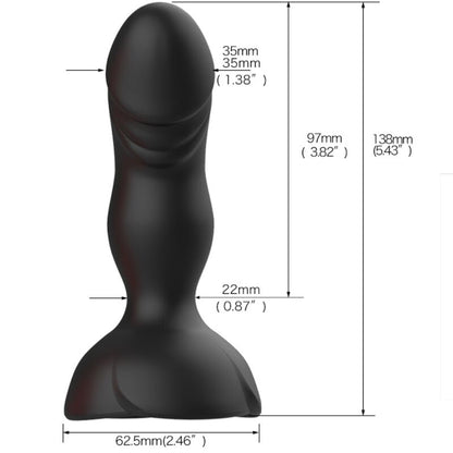 Vibratore rosato ARMONY Extreme A Bloom con telecomando e plug anale nero, design elegante e materiali di alta qualità.