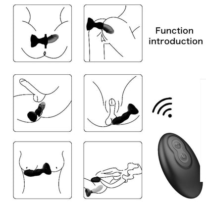 Vibratore Extreme A Bloom ARMONY ANAL nero con telecomando, plug anale rosa, design elegante e materiali di alta qualità