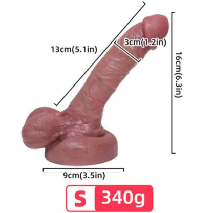 Dildo realistico in silicone liquido ARMONY da 13 cm, con forma naturale e dettagli realistici, prodotto da ARMONY DILDOS.
