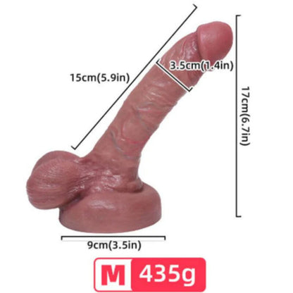 Dildo realistico in silicone liquido ARMONY, lunghezza 15 cm, con dettagli realistici e superficie liscia.