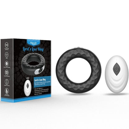 Anello vibratore nero ARMONY LORD'S LOVE TELECOMANDO di ARMONY FOR HIM, con control remoto e design elegante.