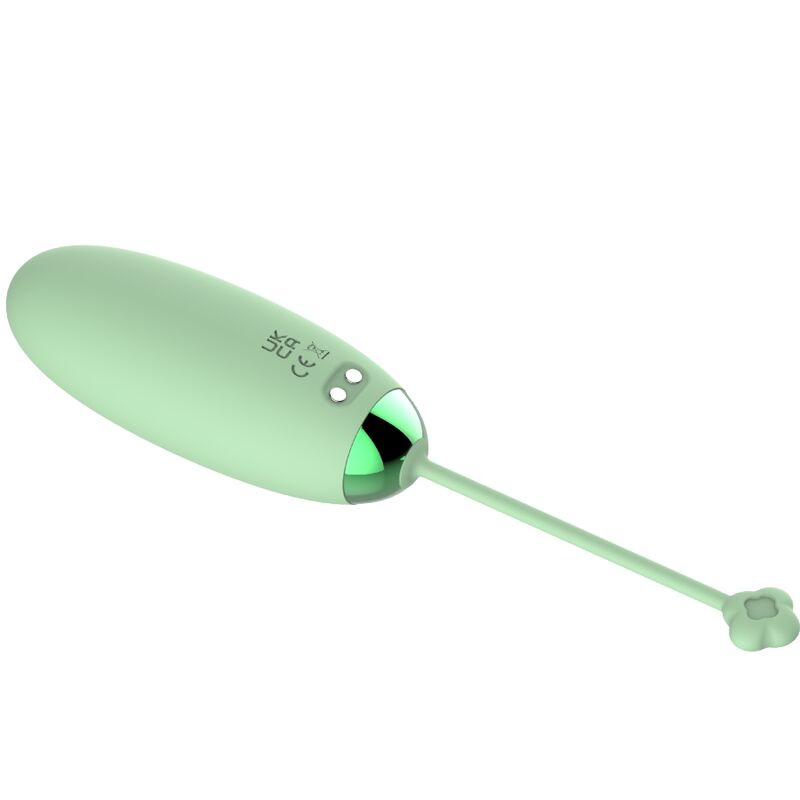 Vibratore a forma di uovo verde ARMONY Kitty Fun con telecomando e 10 modalità di vibrazione, prodotto da ARMONY STIMULATORS.