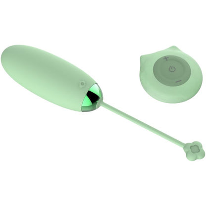 Vibratore a uovo verde ARMONY Kitty Fun con telecomando e 10 vibrazioni, stimolazione piacevole e discreta.